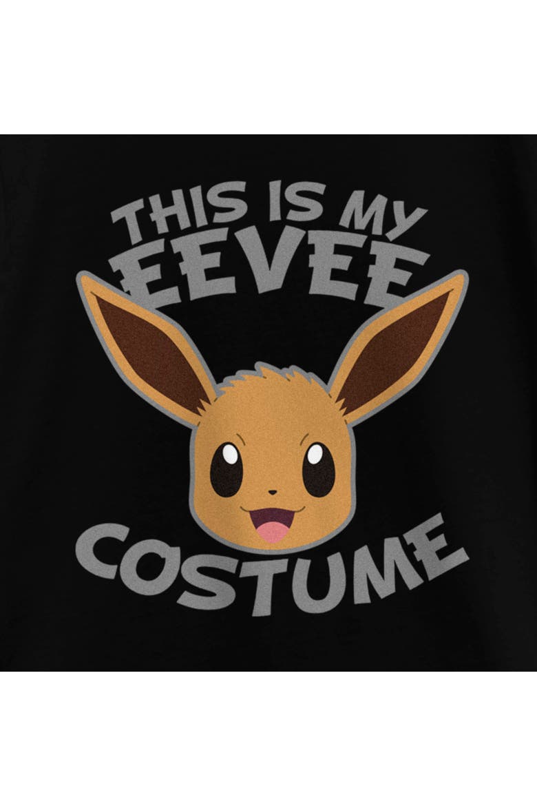 Girl's Pokemon Halloween This is my Eevee Costume  Graphic T-Shirt, Alternate, color, Black