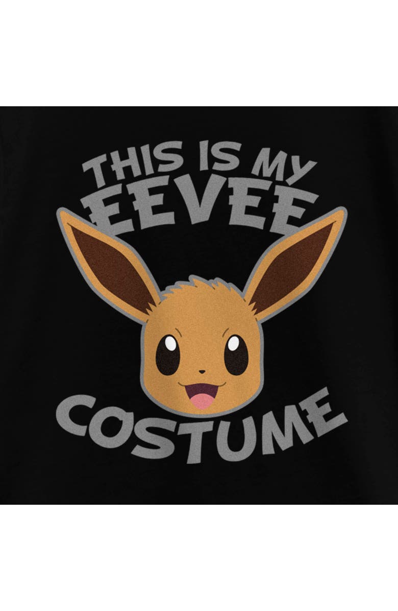 POKEMON Girl's Pokemon Halloween This is my Eevee Costume Graphic T-Shirt, Alternate, color, Black