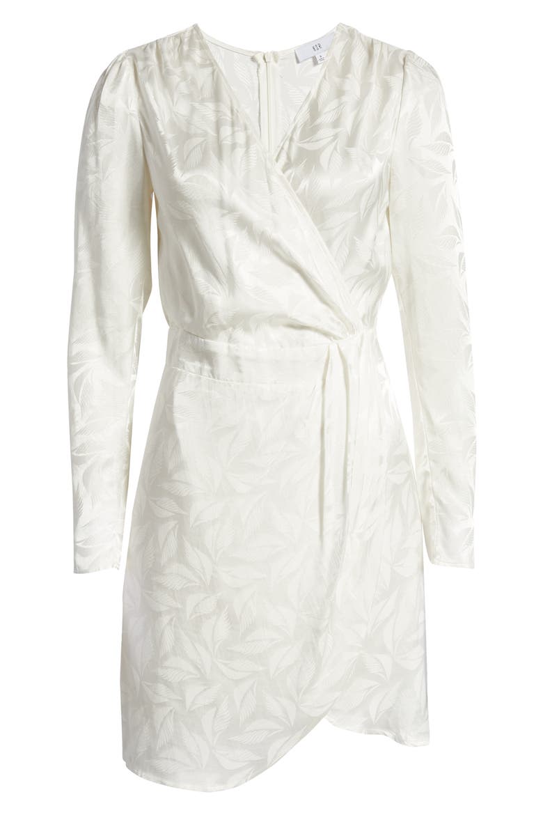 Nara Faux Wrap Long Sleeve Dress, Alternate, color, IVORY