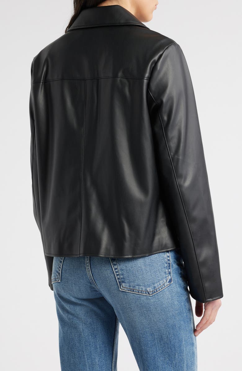 Sam Edelman Faux Leather Swing Jacket, Alternate, color, Black