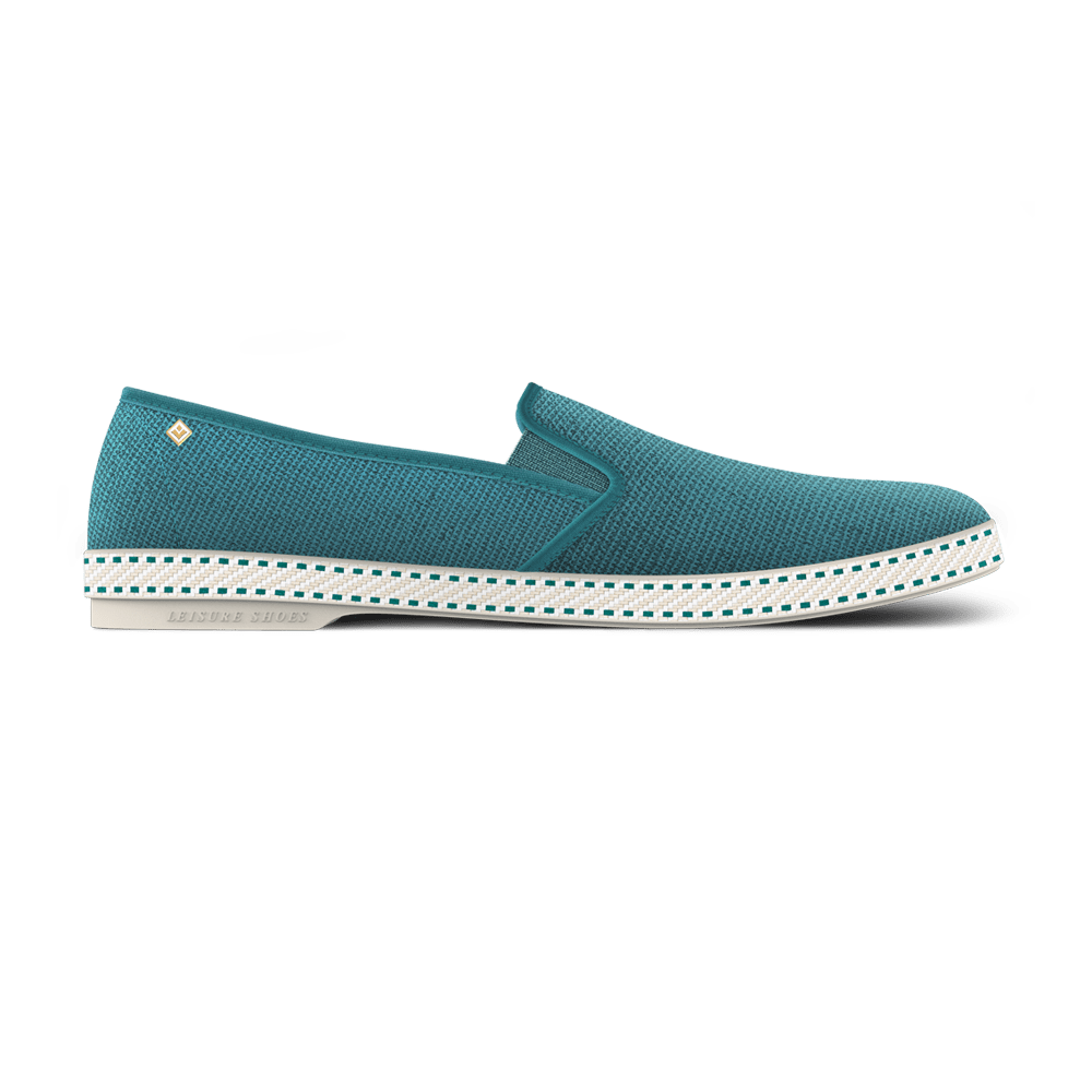 Rivieras Classic Cotton Canvas Slip-On Loafer, Main, color, Aqua