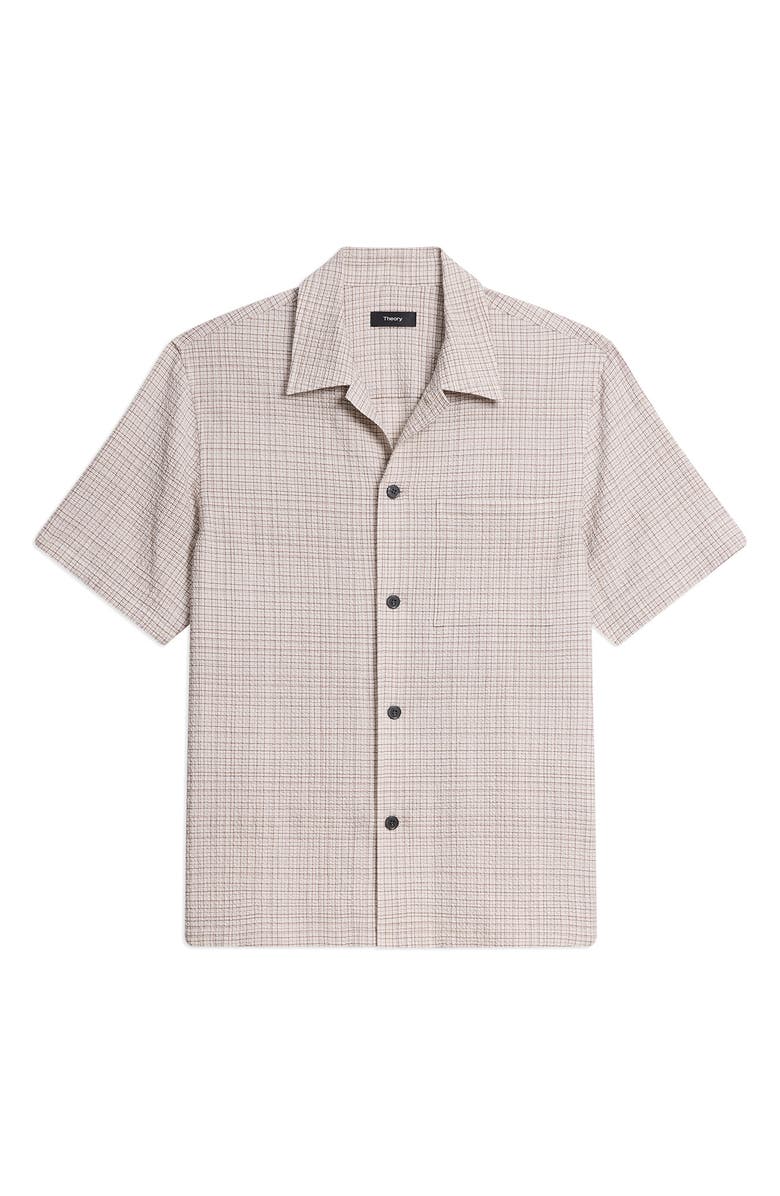 Theory Mini Tex Camp Shirt, Main, color, Morel Multi