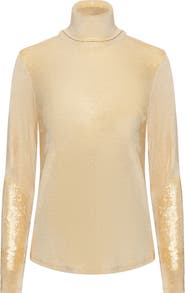Isaac Mizrahi New York Metallic Turtleneck Sweater