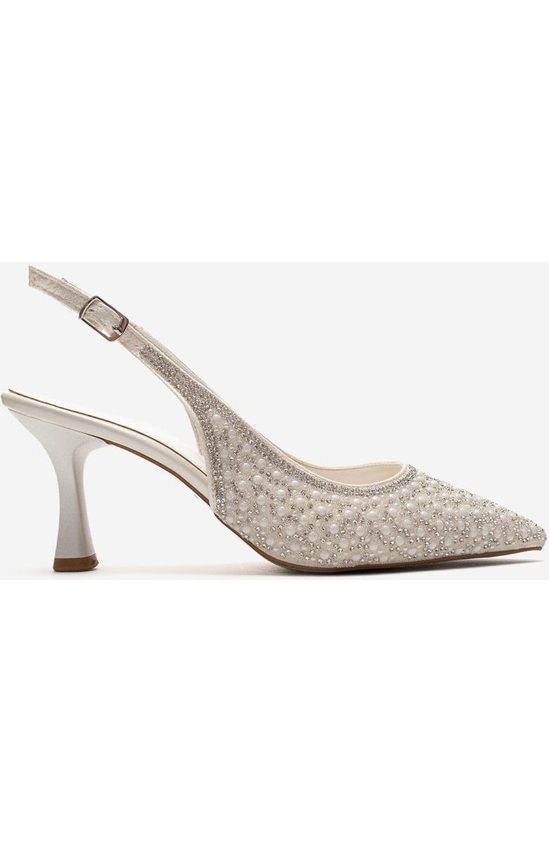 Prologue Shoes Linnea Stiletto Slingback Pump, Alternate, color, Ivory