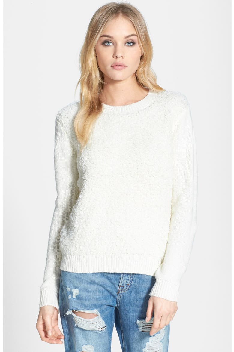 Loop Stitch Sweater, Main, color, WHITE