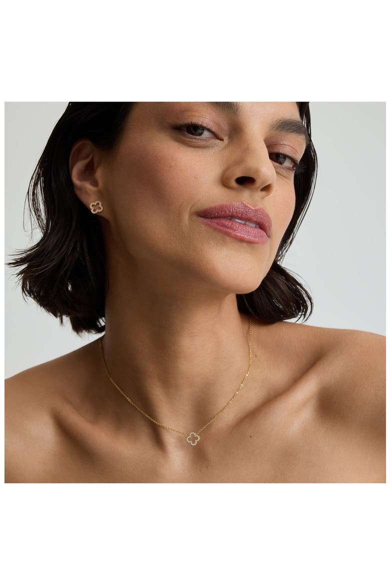 Clover Necklace, Alternate, color, GOLD