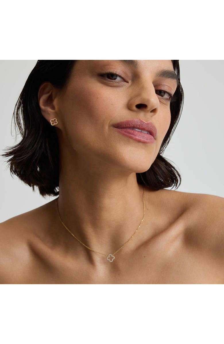 D.LOUISE Clover Necklace, Alternate, color, Gold