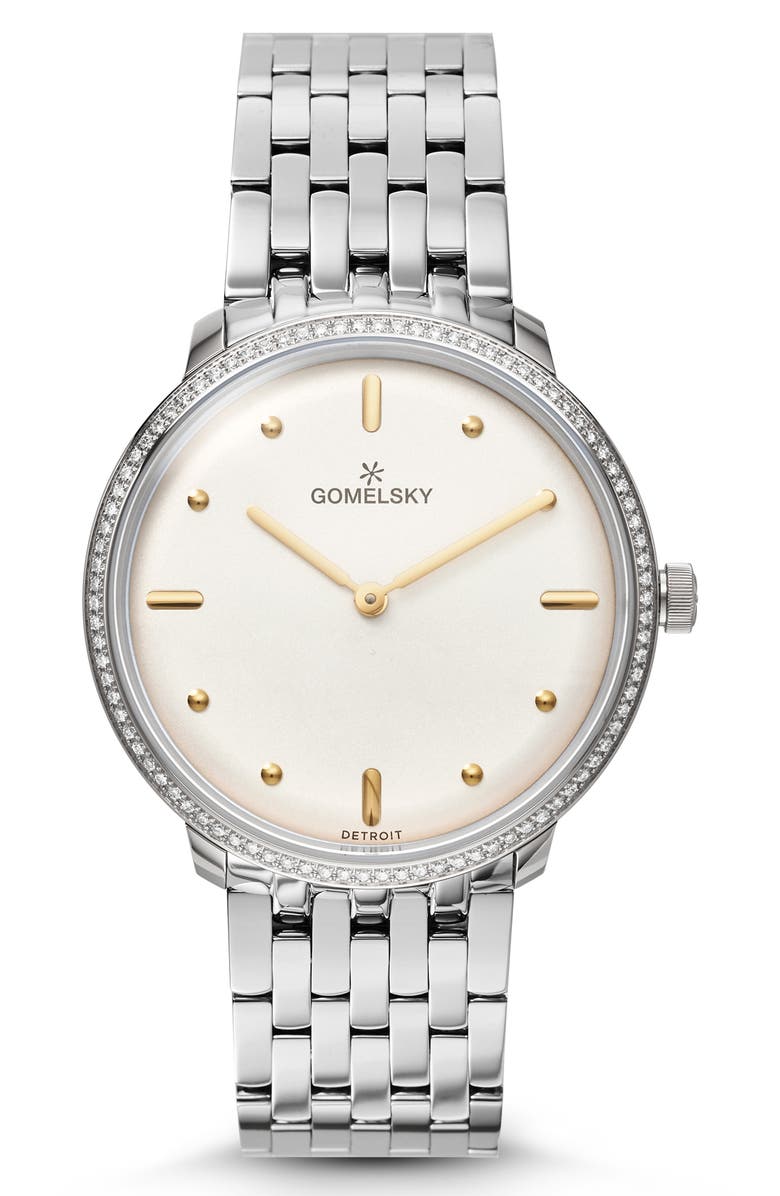 GOMELSKY BY SHINOLA Women's The Lois Diamond Bracelet Watch, 36mm - 0.39 ctw, Alternate, color,