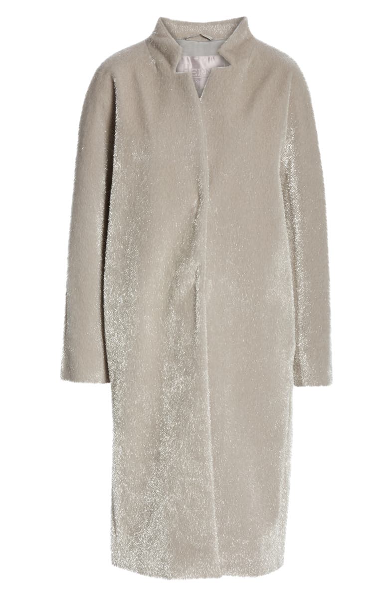 Herno Long Belted Shimmer Faux Fur Coat, Alternate, color, 
