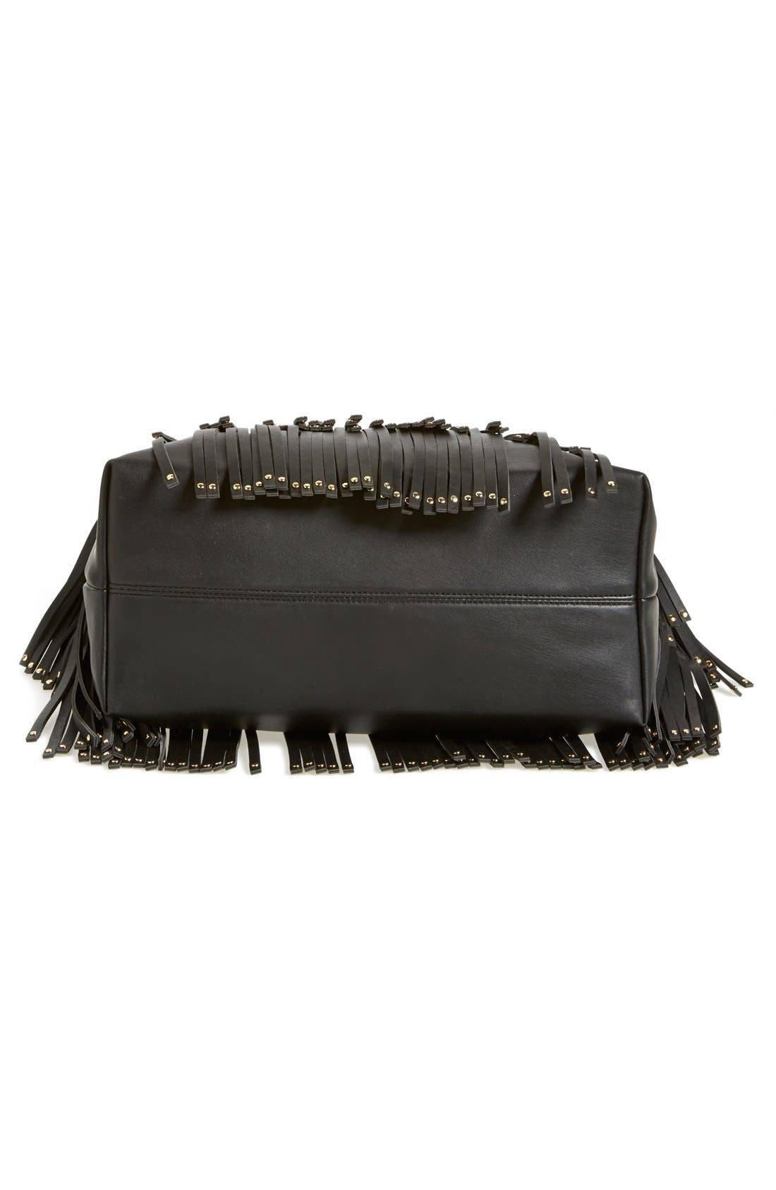 Deux Lux 'Mae' Faux Leather Fringe Hobo, Alternate, color, 