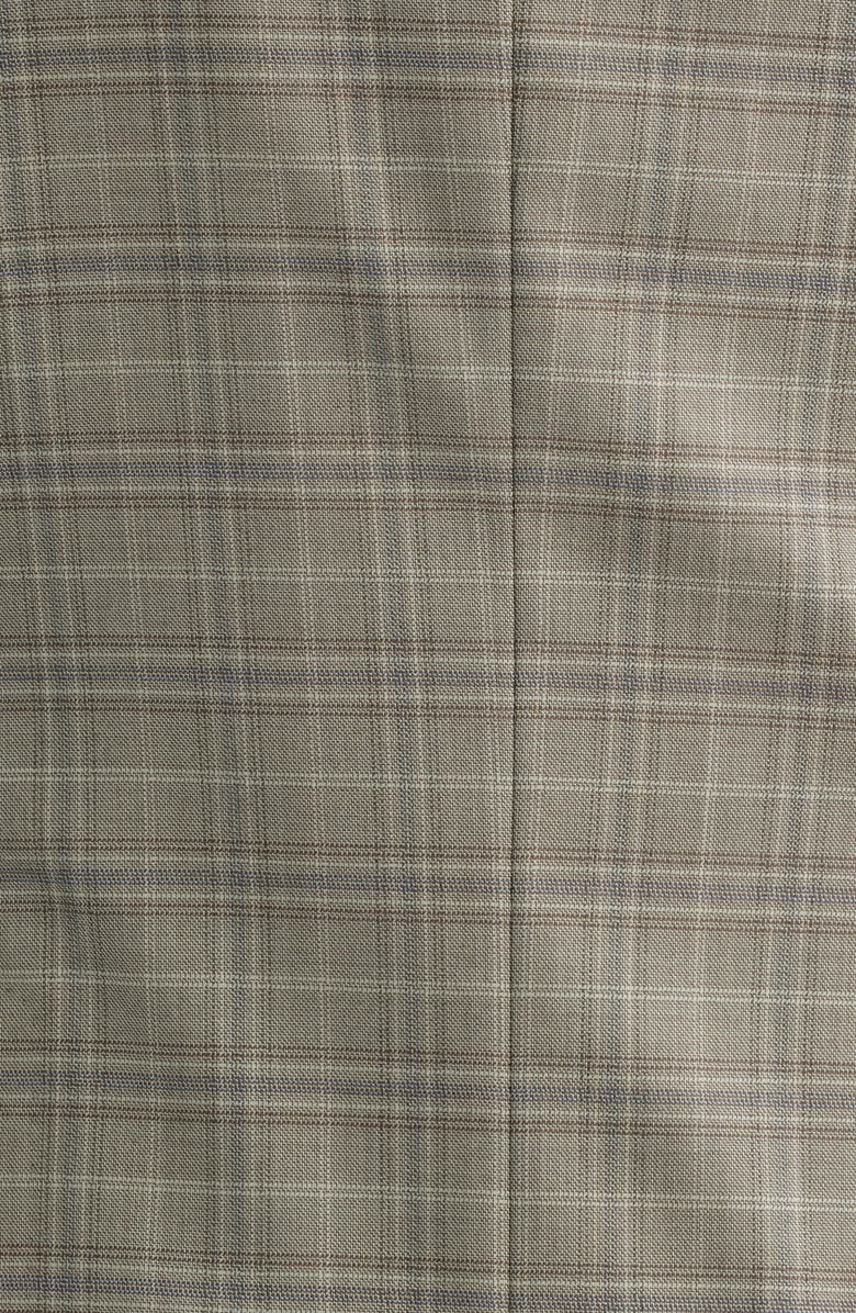 BOSS Hutson Slim Fit Plaid Stretch Sport Coat, Alternate, color, Open Bge