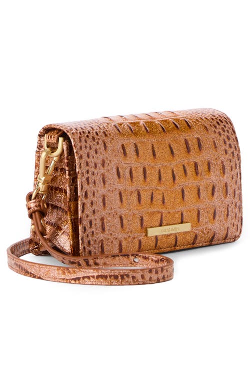 Brahmin Minuette Croc Embossed Leather Crossbody Bag