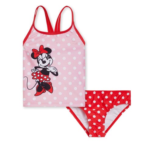Minnie Mouse 2-Piece Tankini Top and Bikini Bottom Swim Set UPF 50+