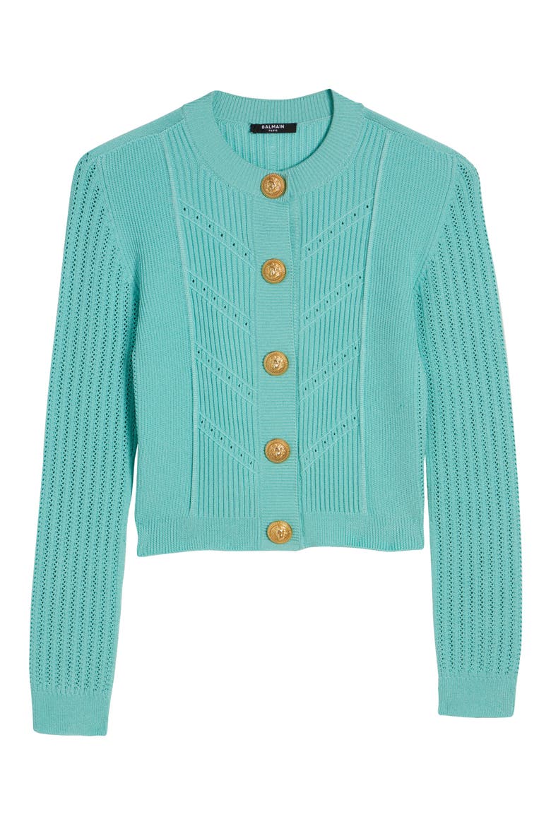 Mixed Stitch Cardigan, Alternate, color, 7CN MINT