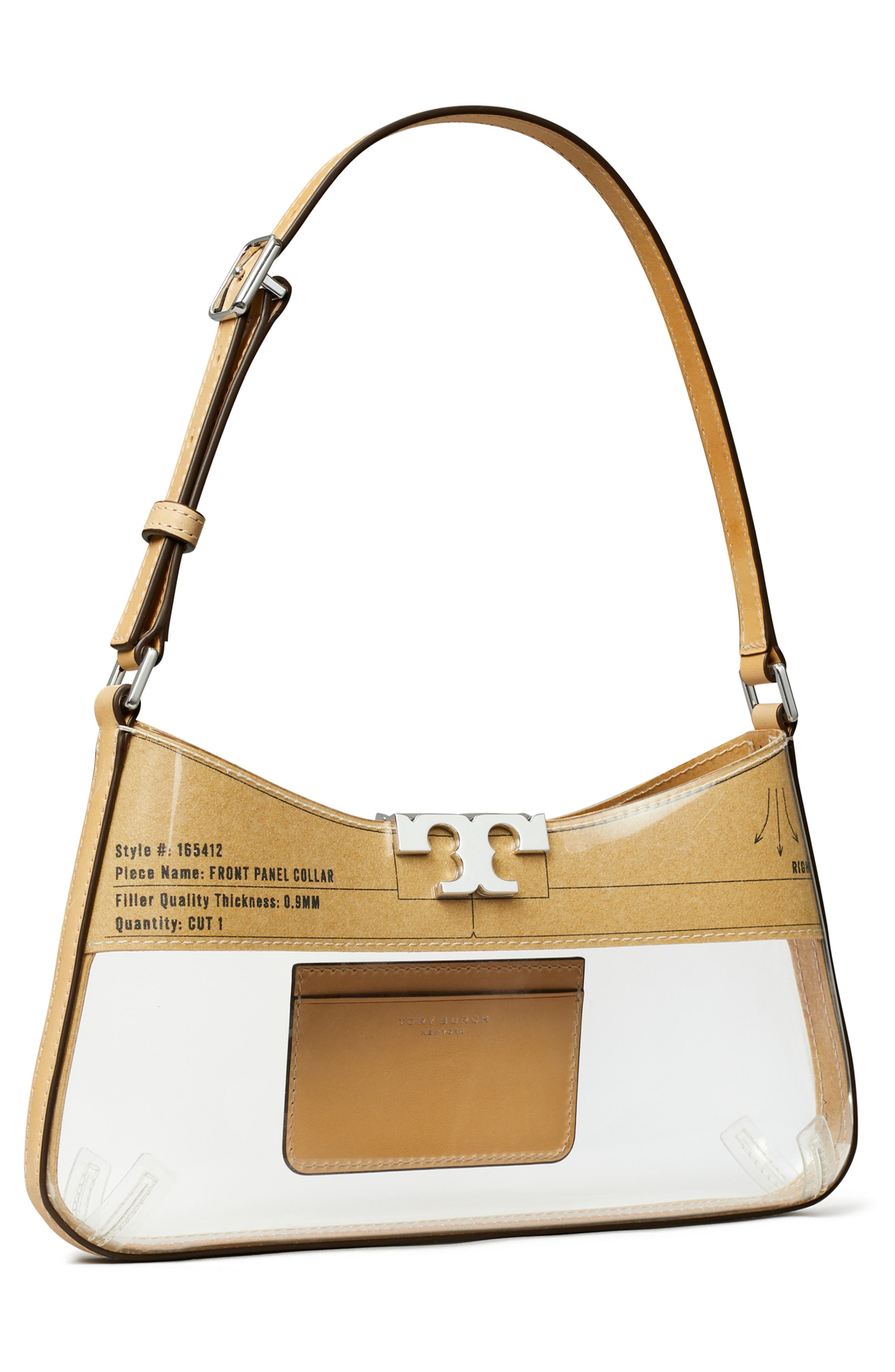 Tory Burch Eleanor Clear TPU Shoulder Bag, Alternate, color, 