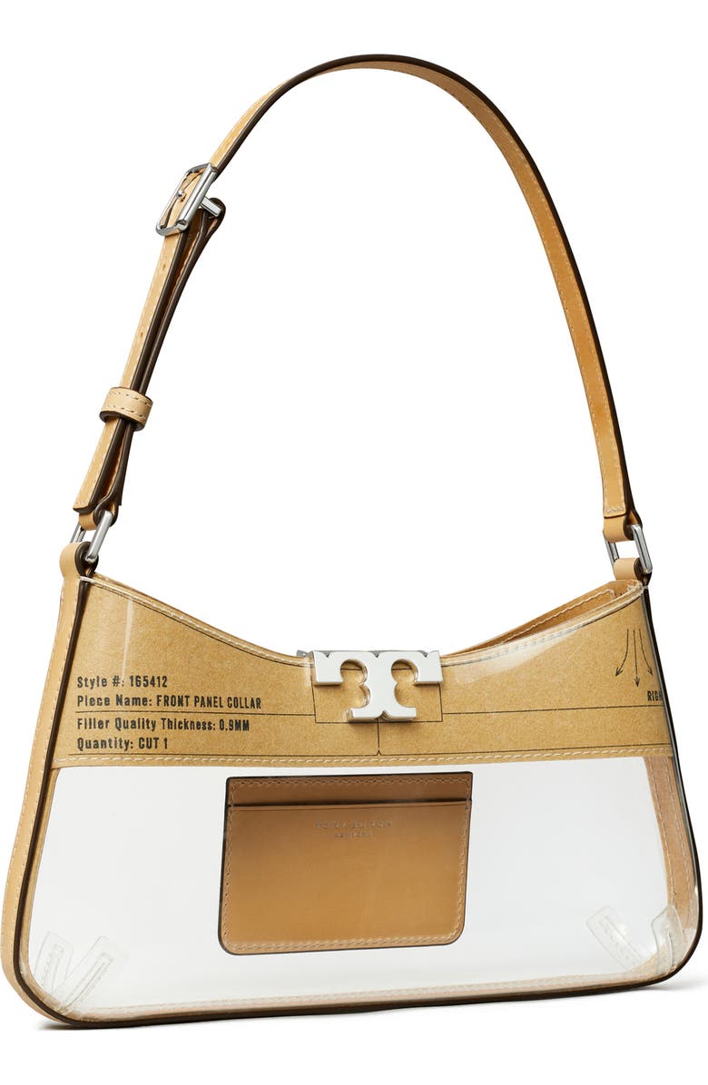Tory Burch Eleanor Clear TPU Shoulder Bag, Alternate, color,