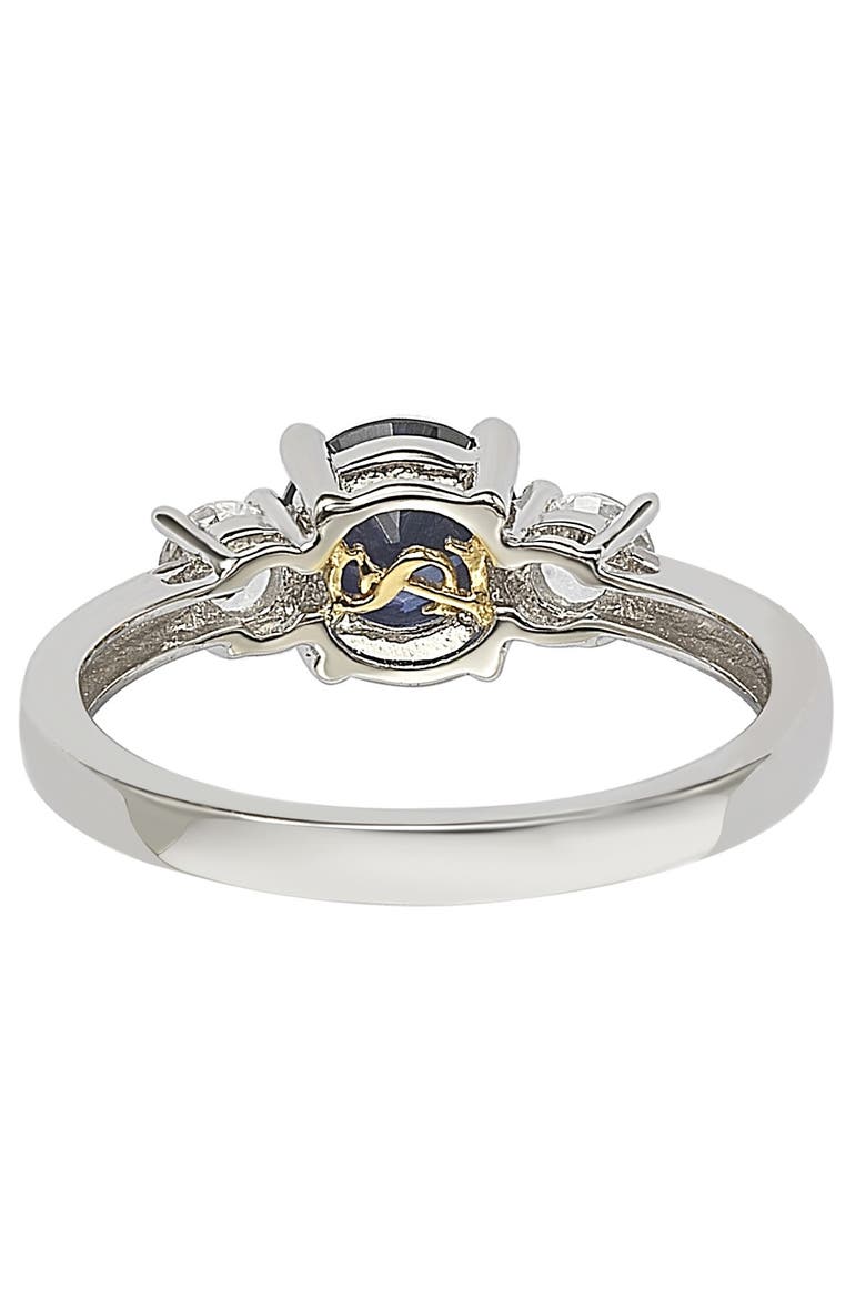 White & Blue Sapphire Ring, Alternate, color, BLUE