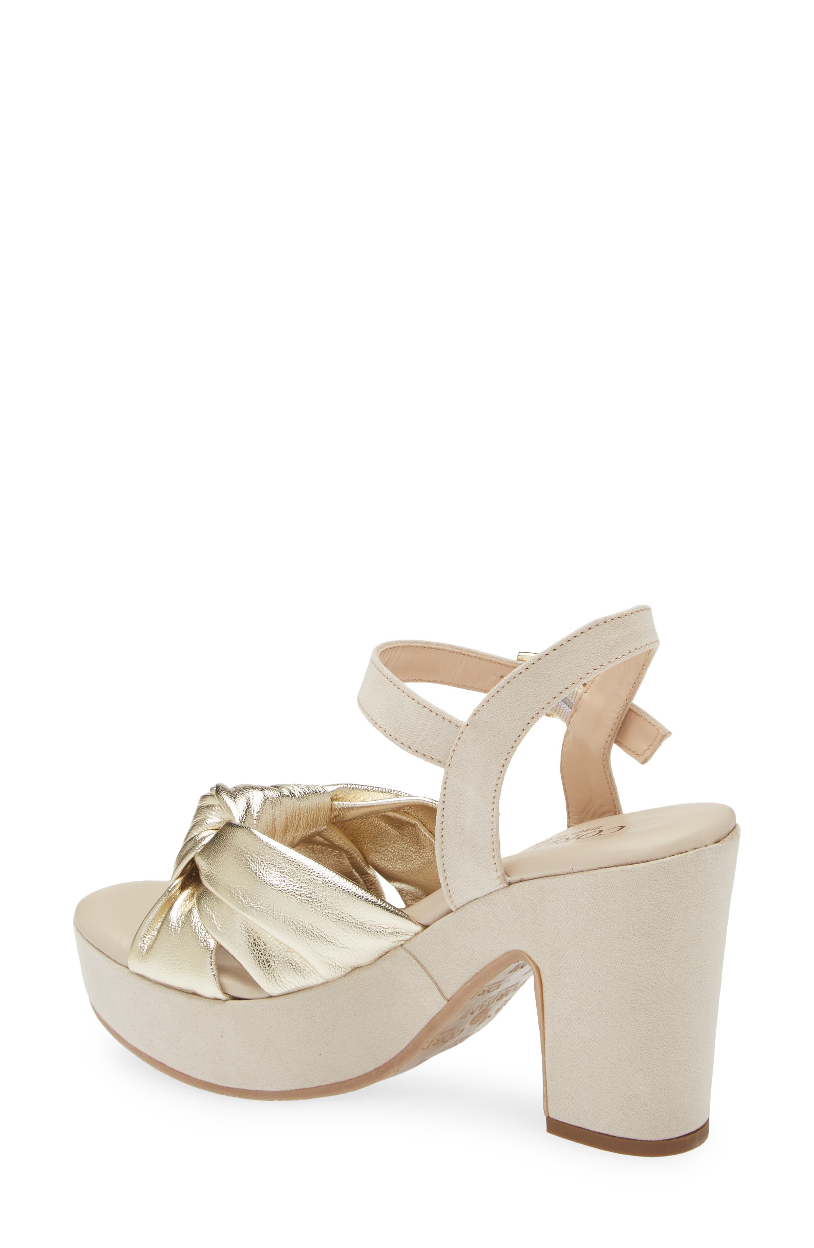 Cordani Lola Knotted Platform Sandal, Alternate, color, Platino