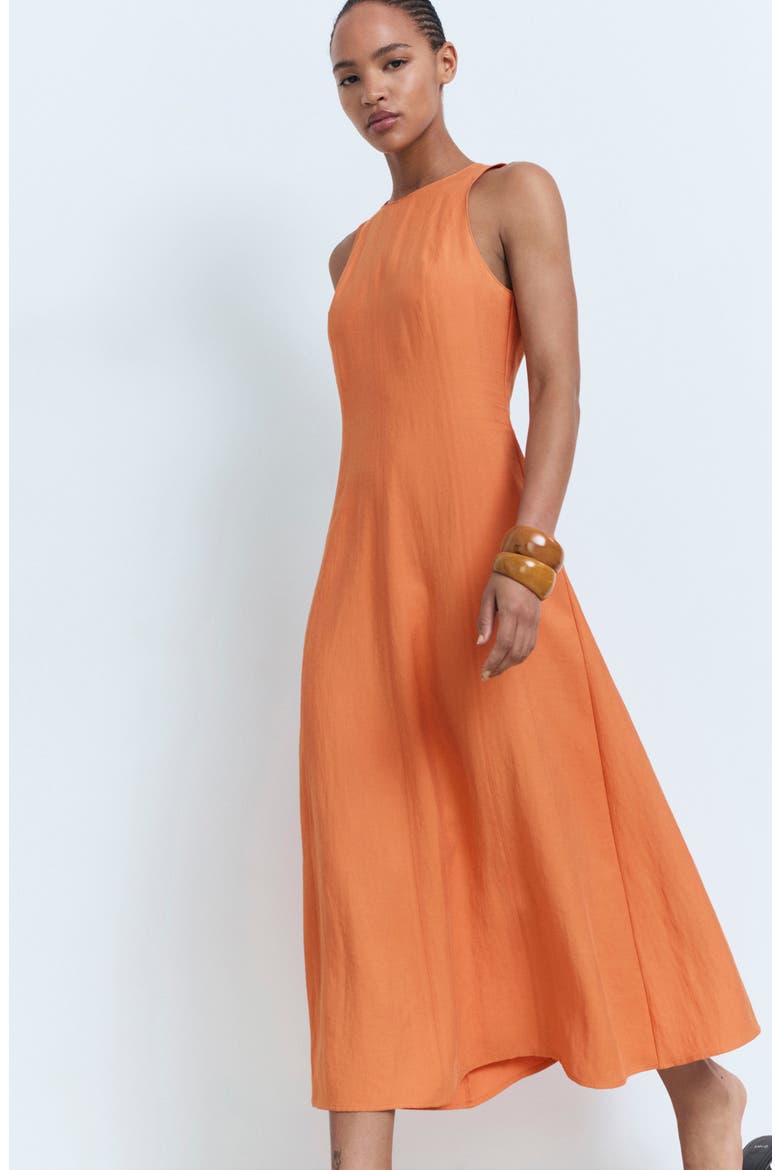Pepa Sleeveless Dress, Alternate, color, SALMON