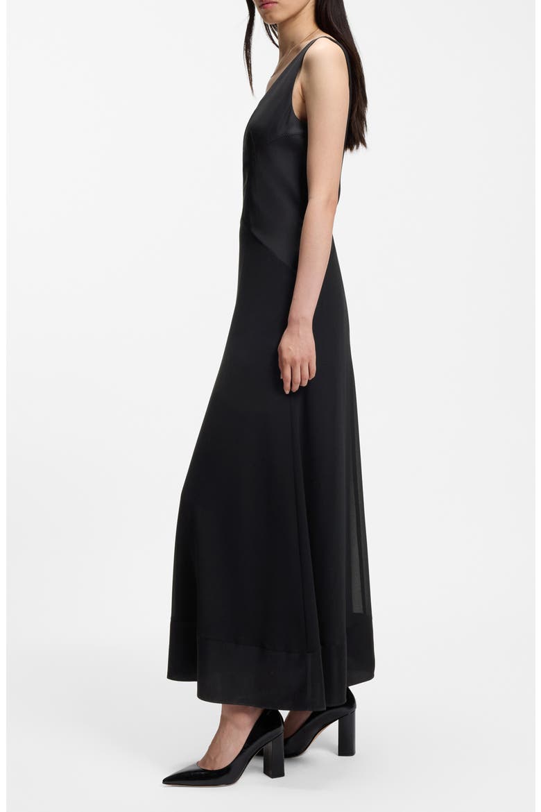 Depalma Topstitched A-Line Slipdress, Alternate, color, DEEPEST MIDNIGHT
