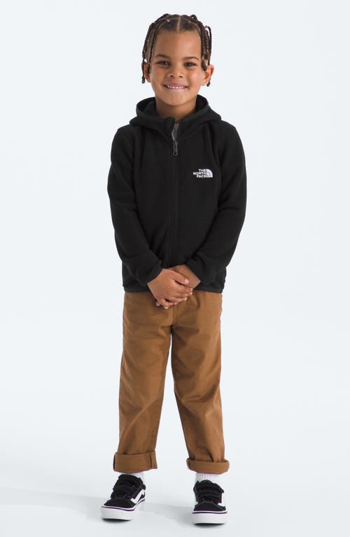 The North Face Kids' Glacier Polar Fleece Zip-up Hoodie In Black