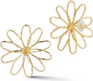 SPHERA MILANO Hammered Flower Stud Earrings