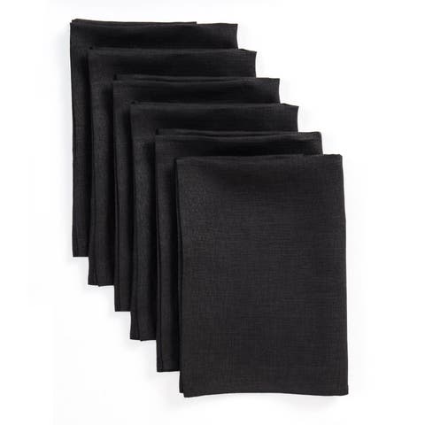 Linen Dinner Napkins Set of 6, 20 x 20 Inch for Dining Table, Holiday and Everyday Table Decor - Fete
