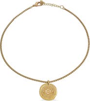 Loni Paul Jewelry Matte Gold Filigree Coin Necklace