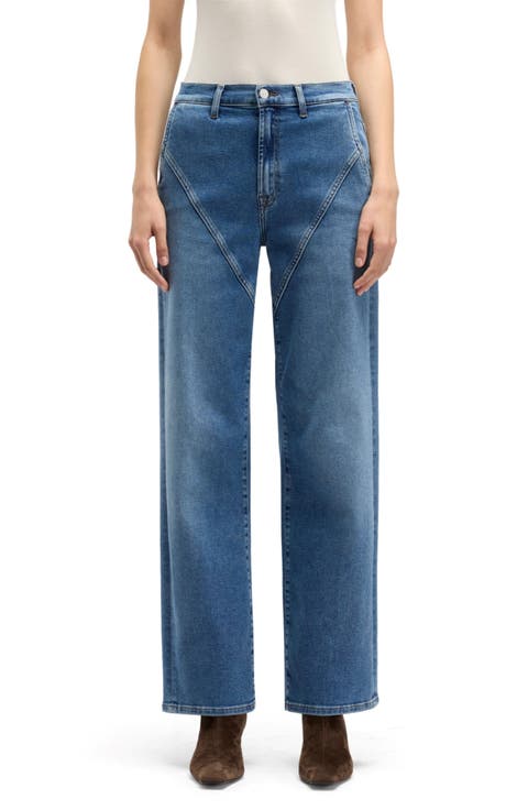 Stovepipe Straight Leg Jeans (Oceanstone)