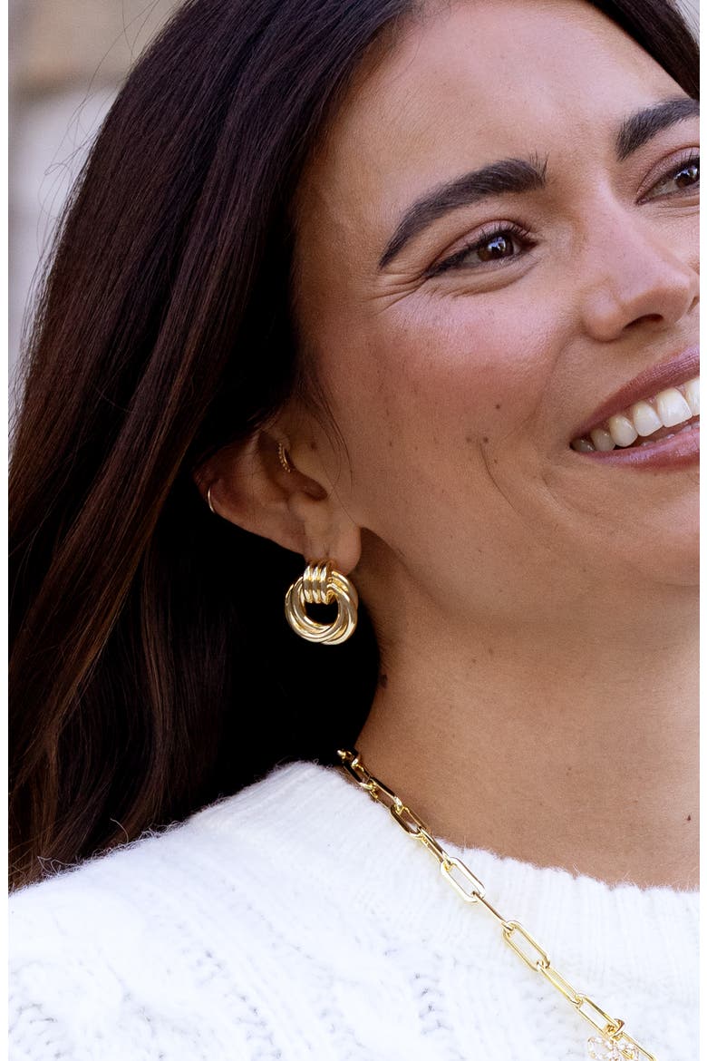 Meg Knot Drop Earrings, Alternate, color, GOLD