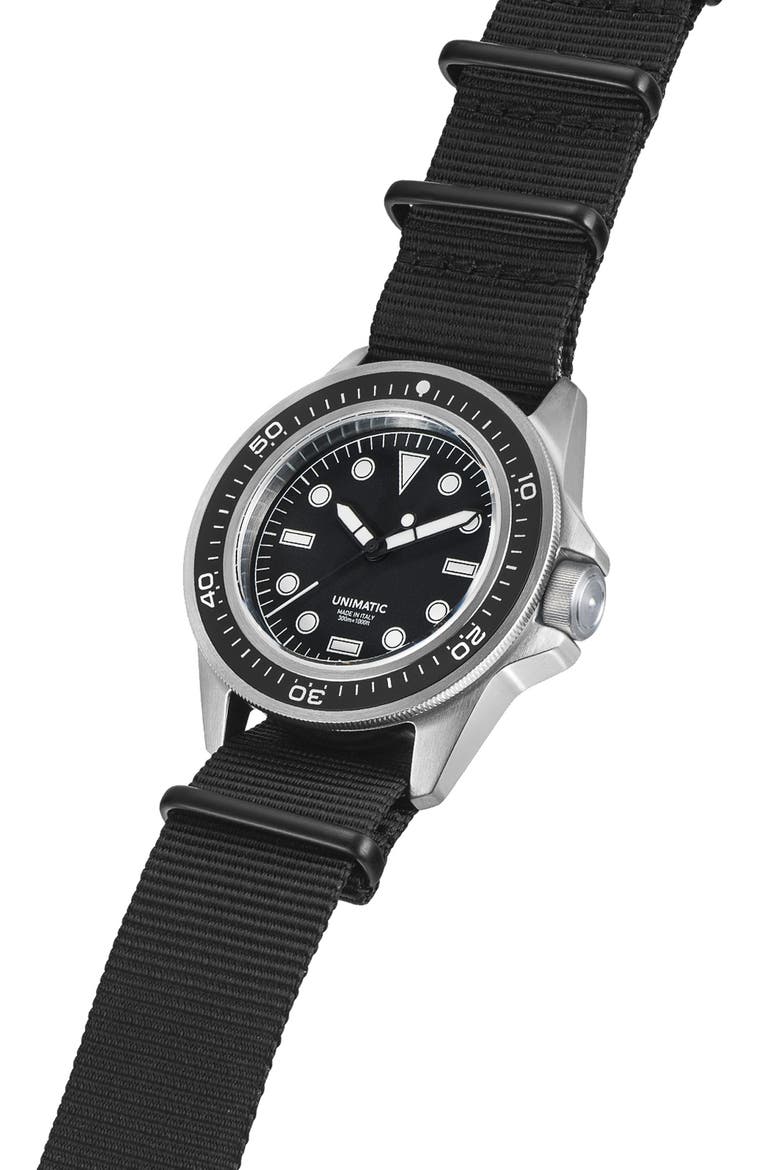 ProDiver Modello Uno U1-PD3-B Automatic NATO Strap Watch, 41.5mm, Alternate, color, BLACK