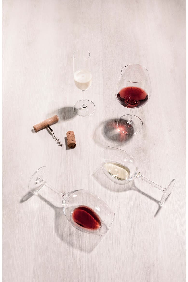 Banquet Set of 6 White Wine Glasses, Alternate, color, CLEAR