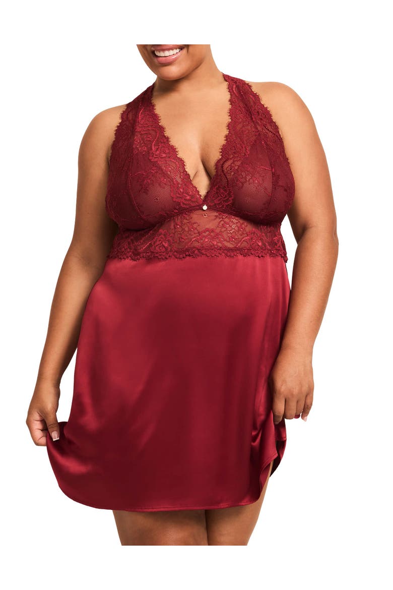 Galilea Slip Lingerie, Main, color, Dark red