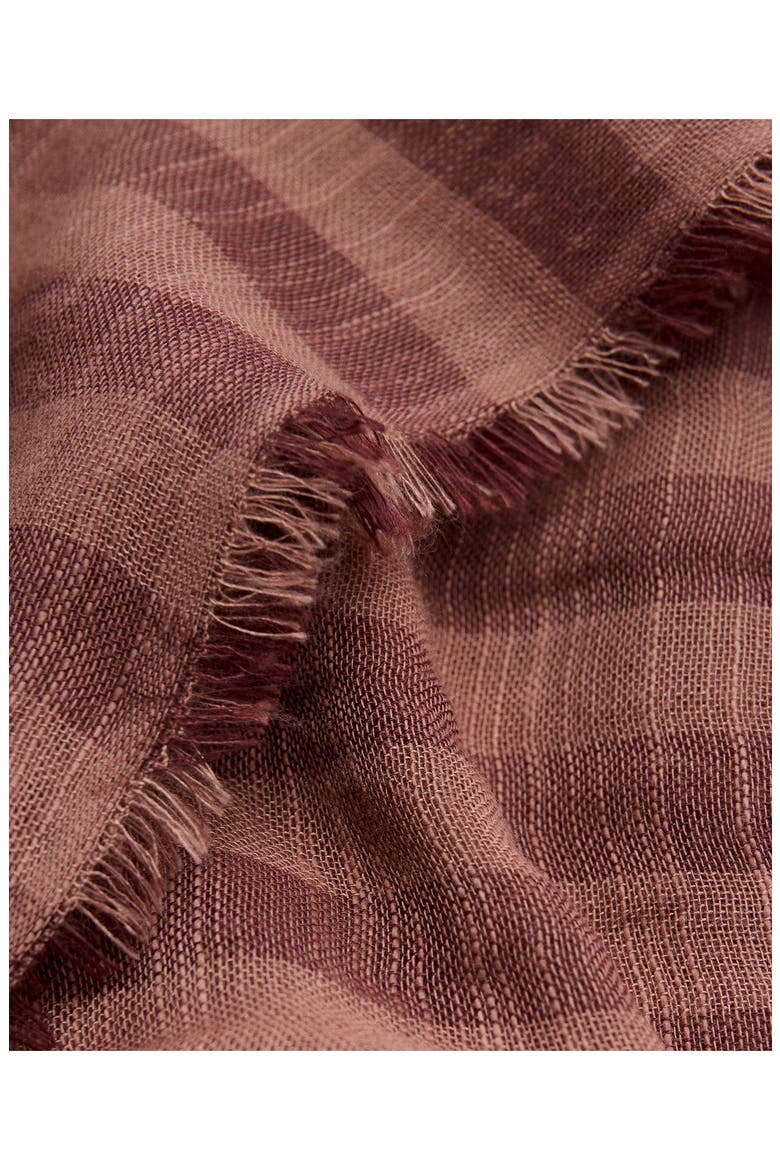 Cotton Blend Scarf, Alternate, color, BURNT