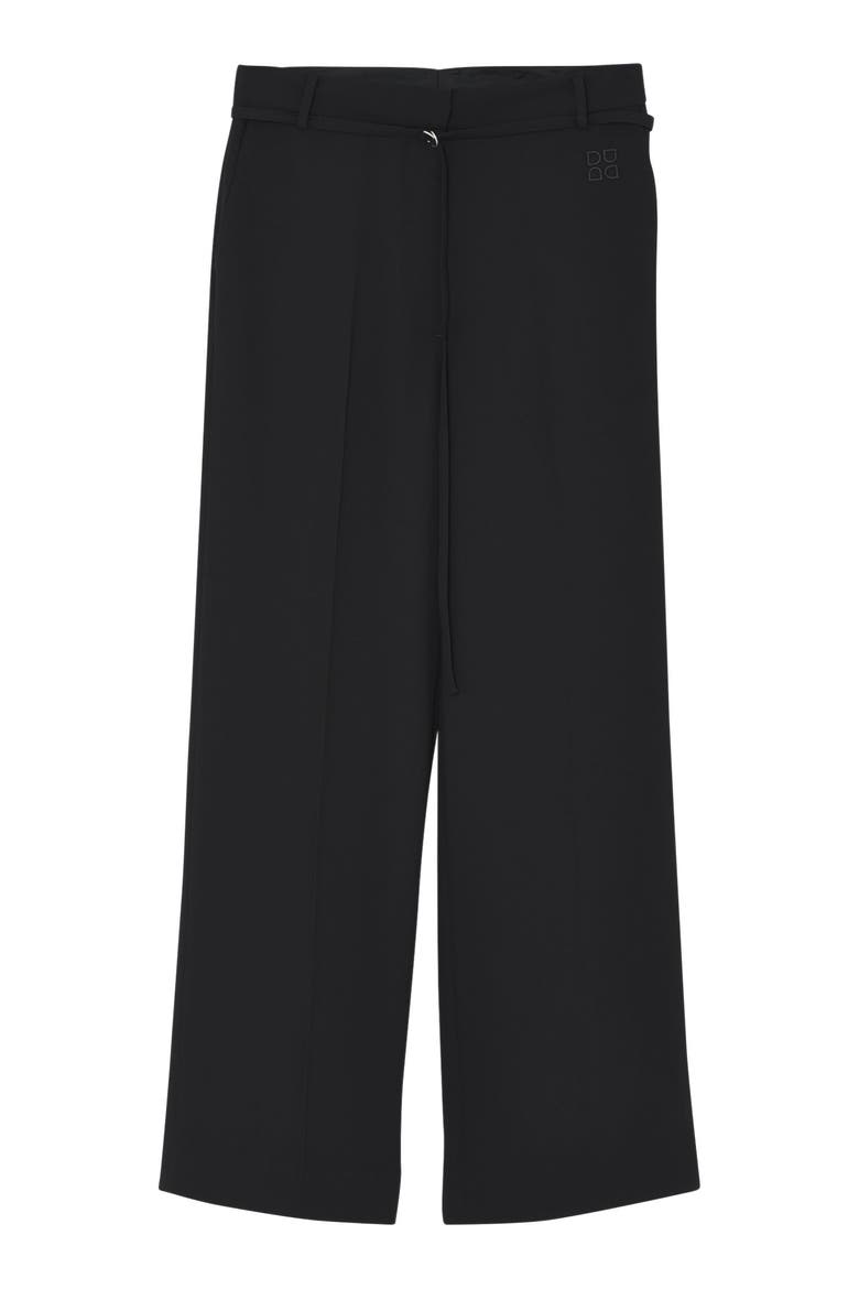 Elina Gabardine Wide Leg Pants, Alternate, color, Black