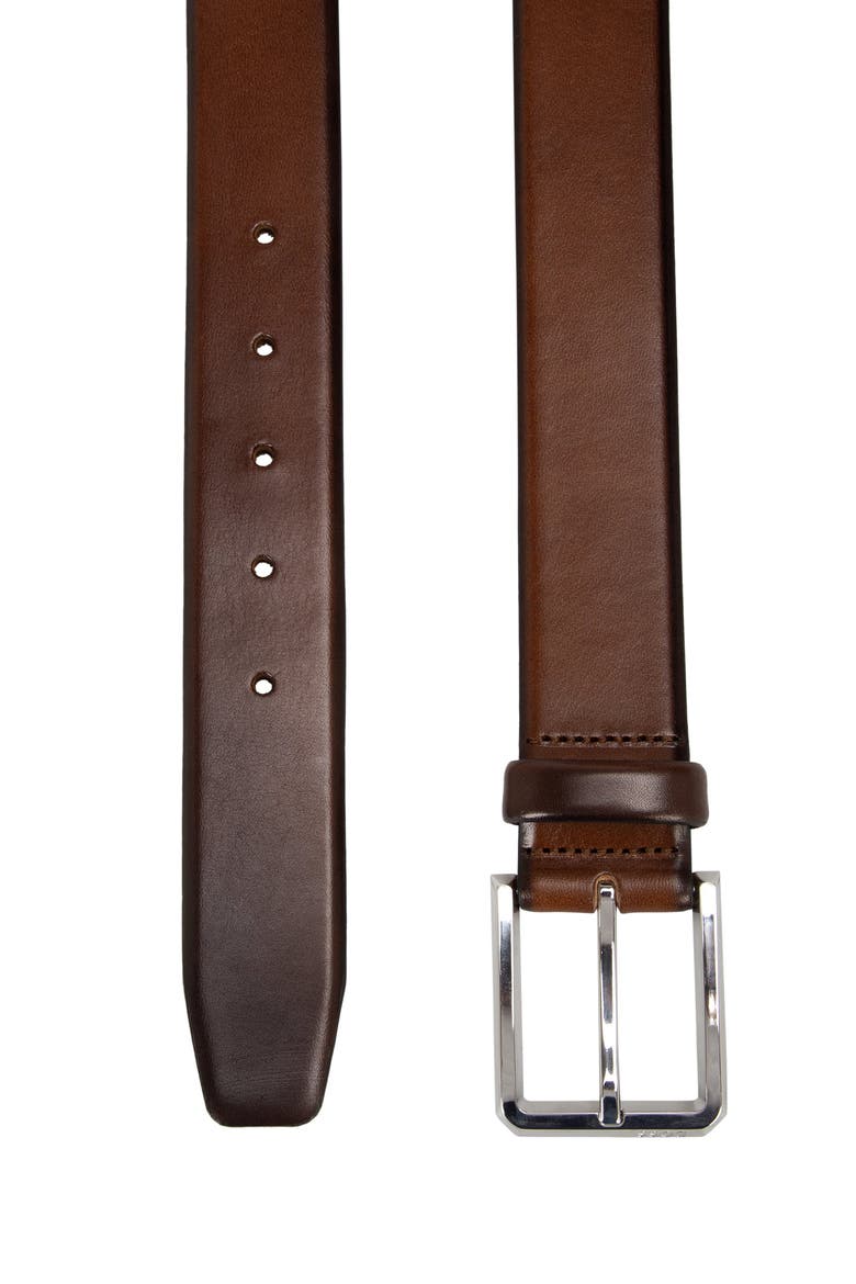 Caleb Leather Belt, Alternate, color, MED BROWN