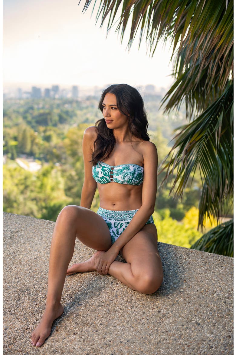 Botanical Brocade Bikini Bottoms, Alternate, color, JUNGLE