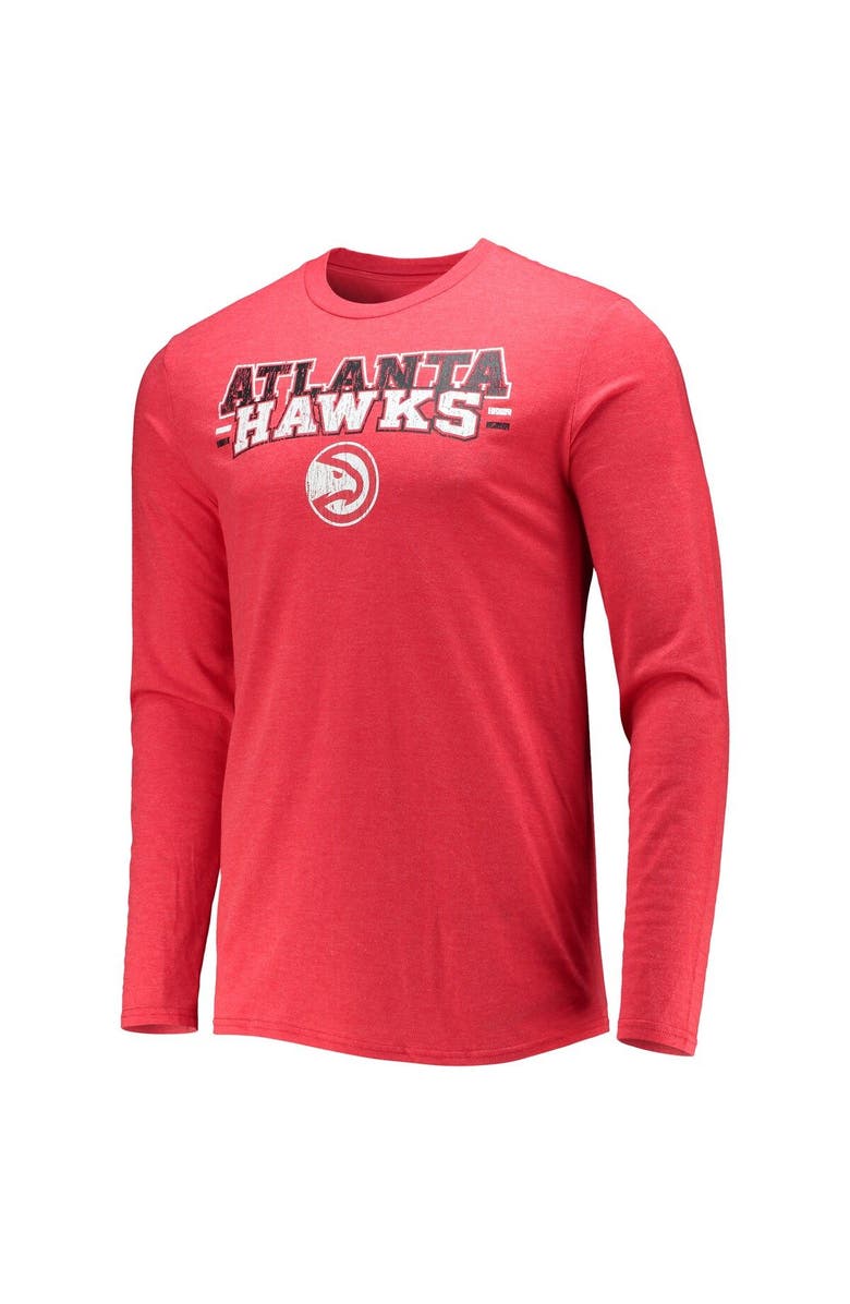 CONCEPTS SPORT Men's Concepts Sport Black/Red Atlanta Hawks Long Sleeve T-Shirt & Pants Sleep Set, Alternate, color, Black