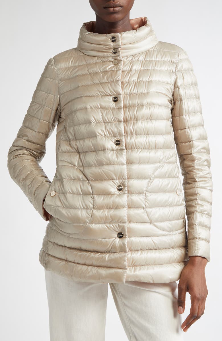 Herno Ultralight Reversible Down Puffer Jacket, Alternate, color, Pink To Champagne