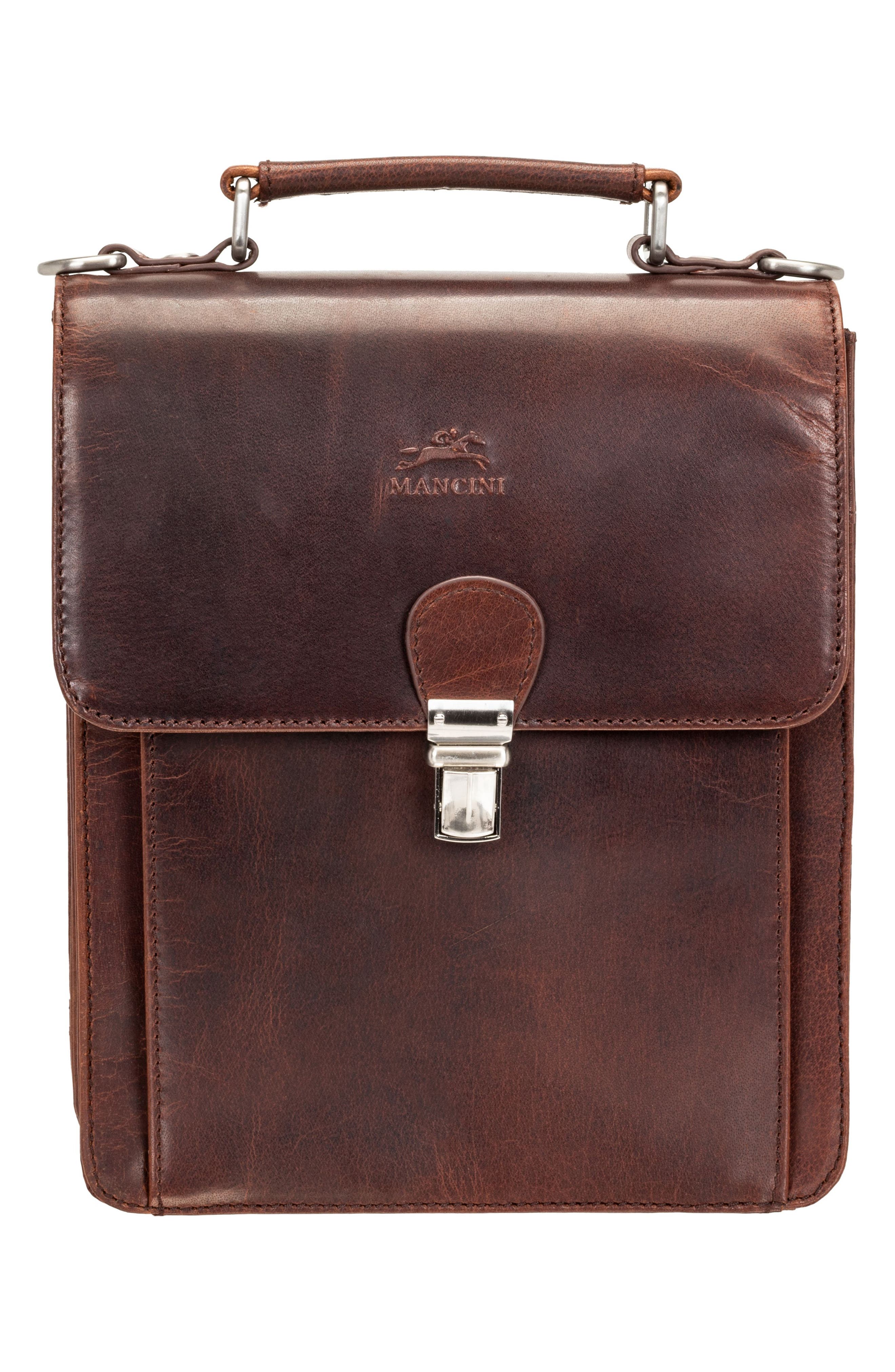 Mancini Organizer Travel Bag, Alternate, color, Brown