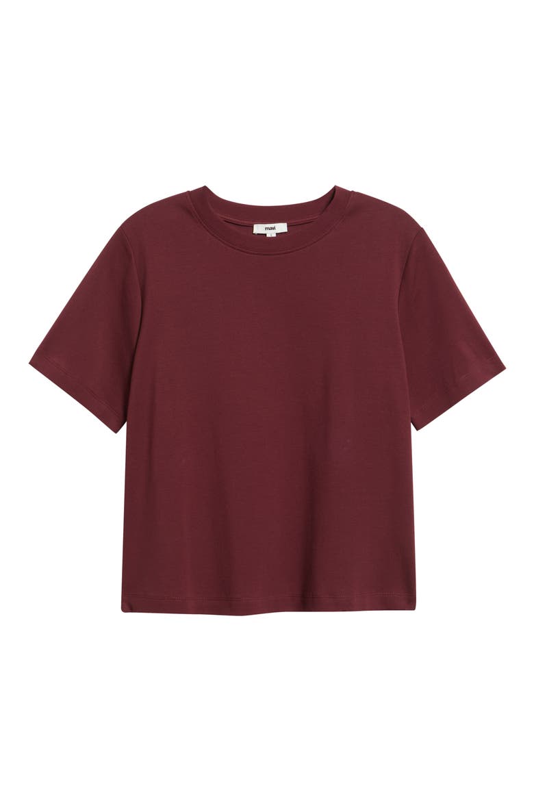 Cotton Crewneck T-Shirt, Alternate, color, WINDSOR WINE