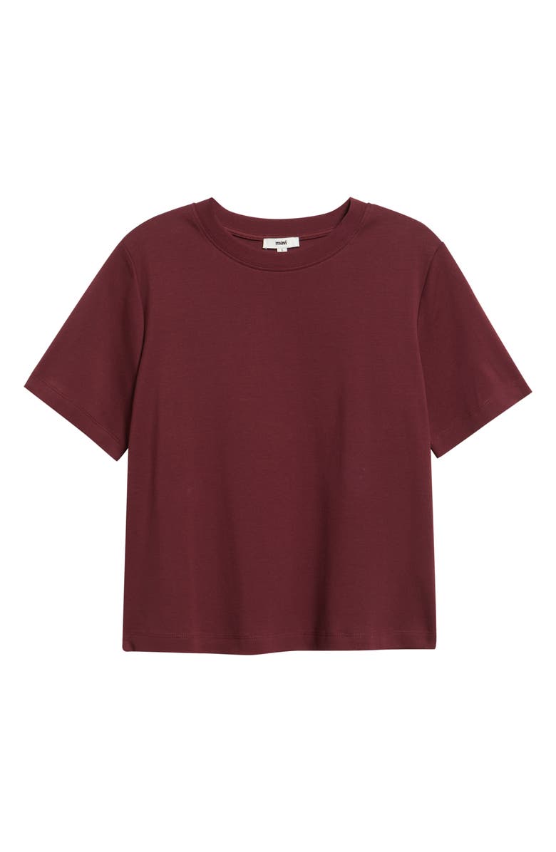 Mavi Jeans Cotton Crewneck T-Shirt, Alternate, color, Windsor Wine