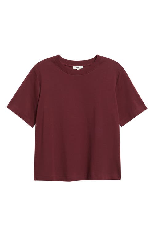 Mavi Jeans Cotton Crewneck T-shirt In Burgundy