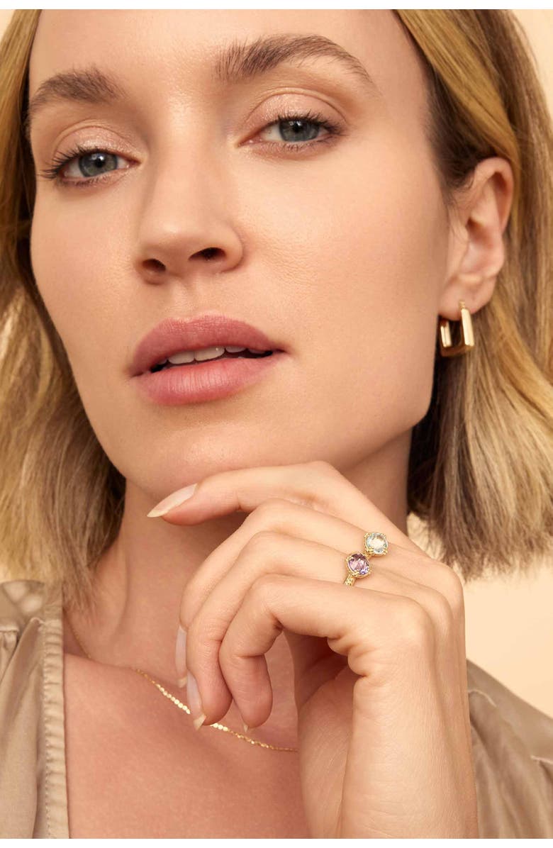 Oradina 14K Gold Gemstone Antica Ring, Alternate, color, Yellow Gold - Blue Topaz