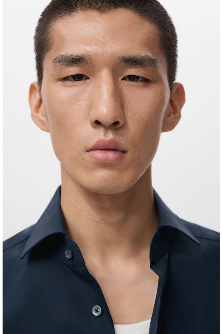 Regular Fit Cotton Oxford Cloth Button-Up Shirt, Alternate, color, NAVY