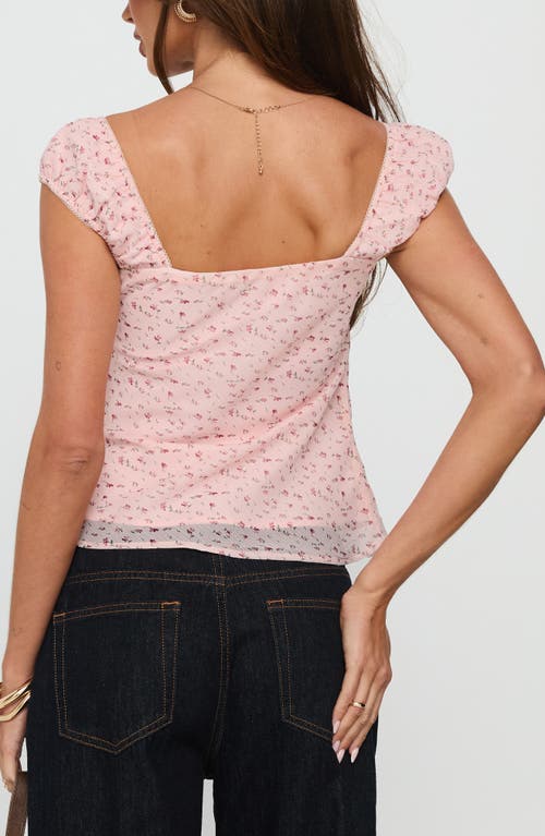 Princess Polly Crush It Floral Babydoll Top In Pink