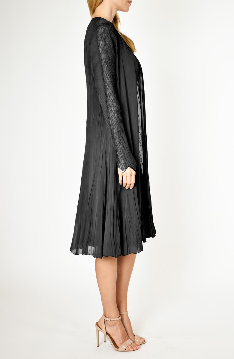 Komarov Charmeuse & Chiffon A-Line Dress with Duster Jacket, Alternate, color,