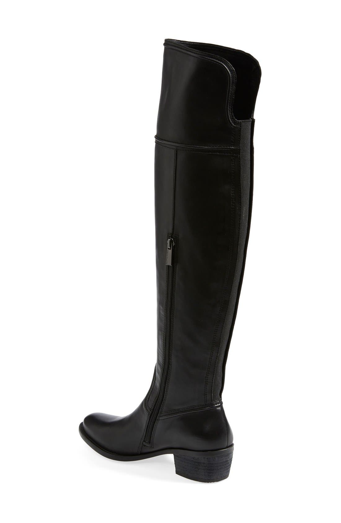 'Baldwin' Over the Knee Leather Boot (Nordstrom Exclusive), Alternate, color, BLACK LEATHER