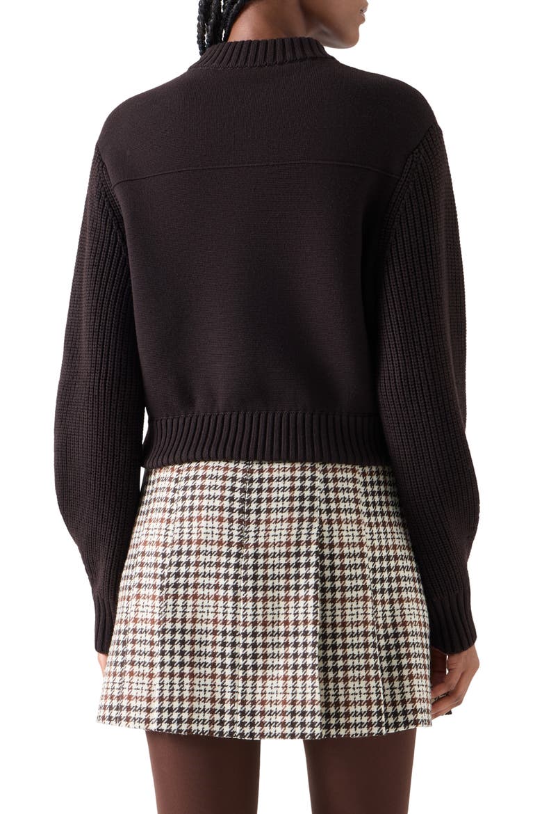 Milano Knit Bomber Cardigan, Alternate, color, ESPRESSO