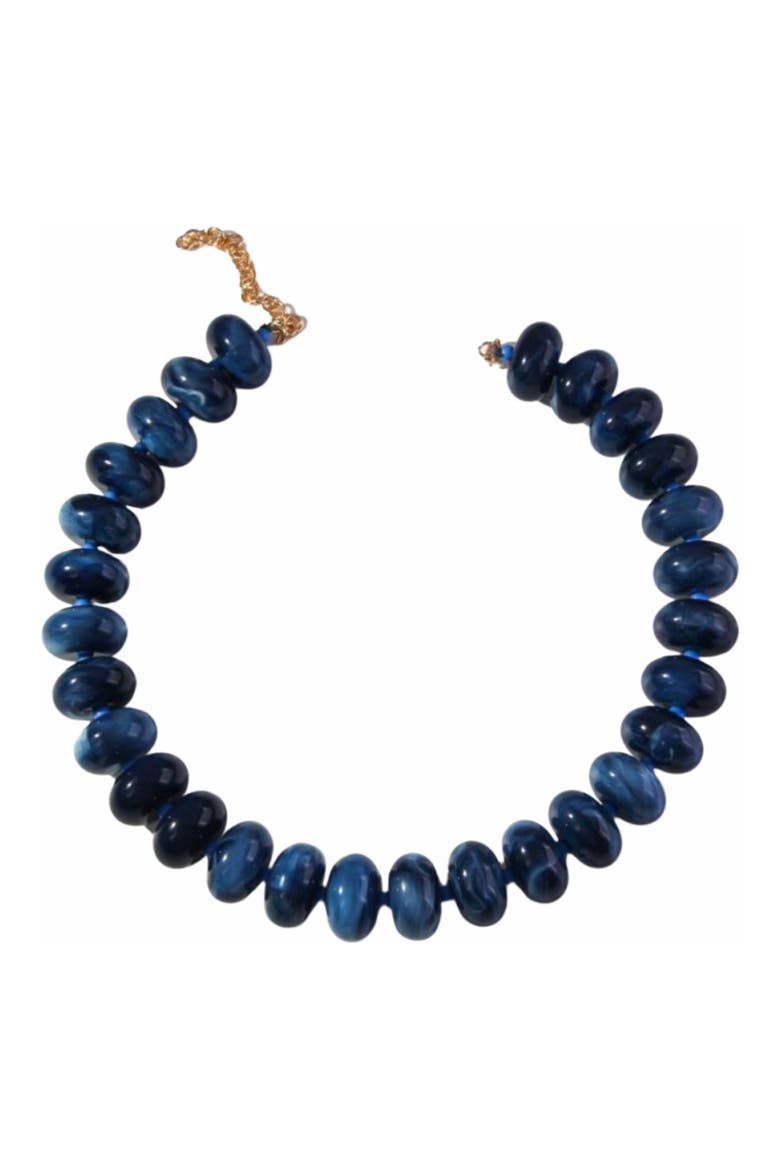 Highlands Bauble Collar Necklace, Main, color, NAVY